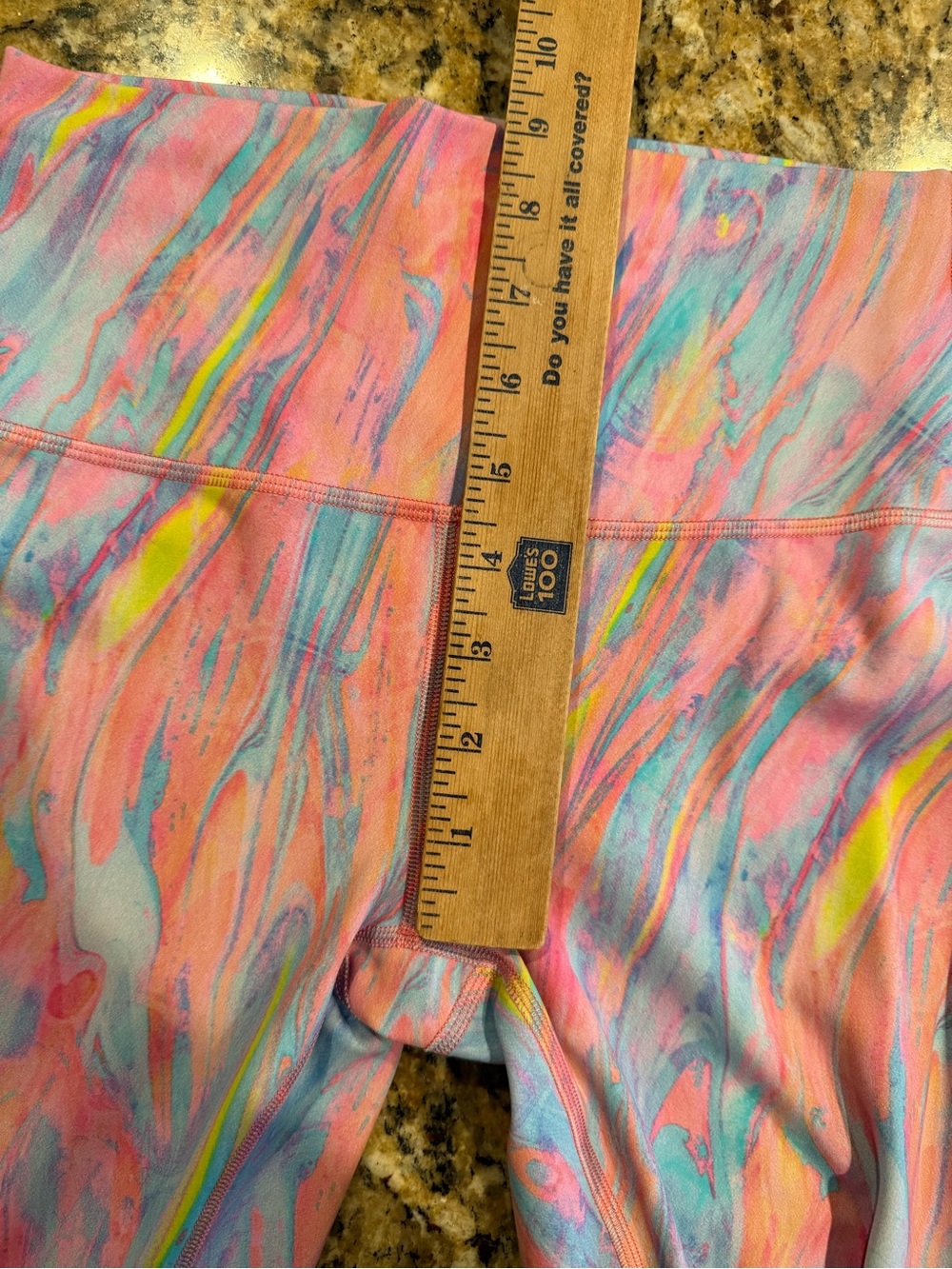 Lululemon Wunder Train High-Rise Tight 28" Prism Marble size 6 like new no flaws - Picture 6 of 7